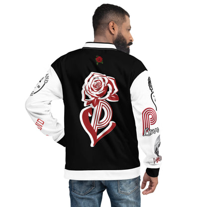 Portland Love Logo PL-Rose Bomber Jacket (Black) image 4