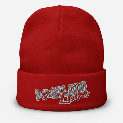Original Portland Love Embroidered Beanie image 3