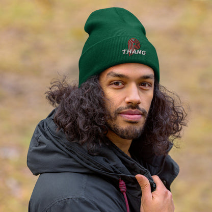 P-Thang (Red/White) Cuffed Beanie image 7