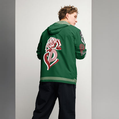 Portland Love Forest Green Logo Men’s Windbreaker image 5