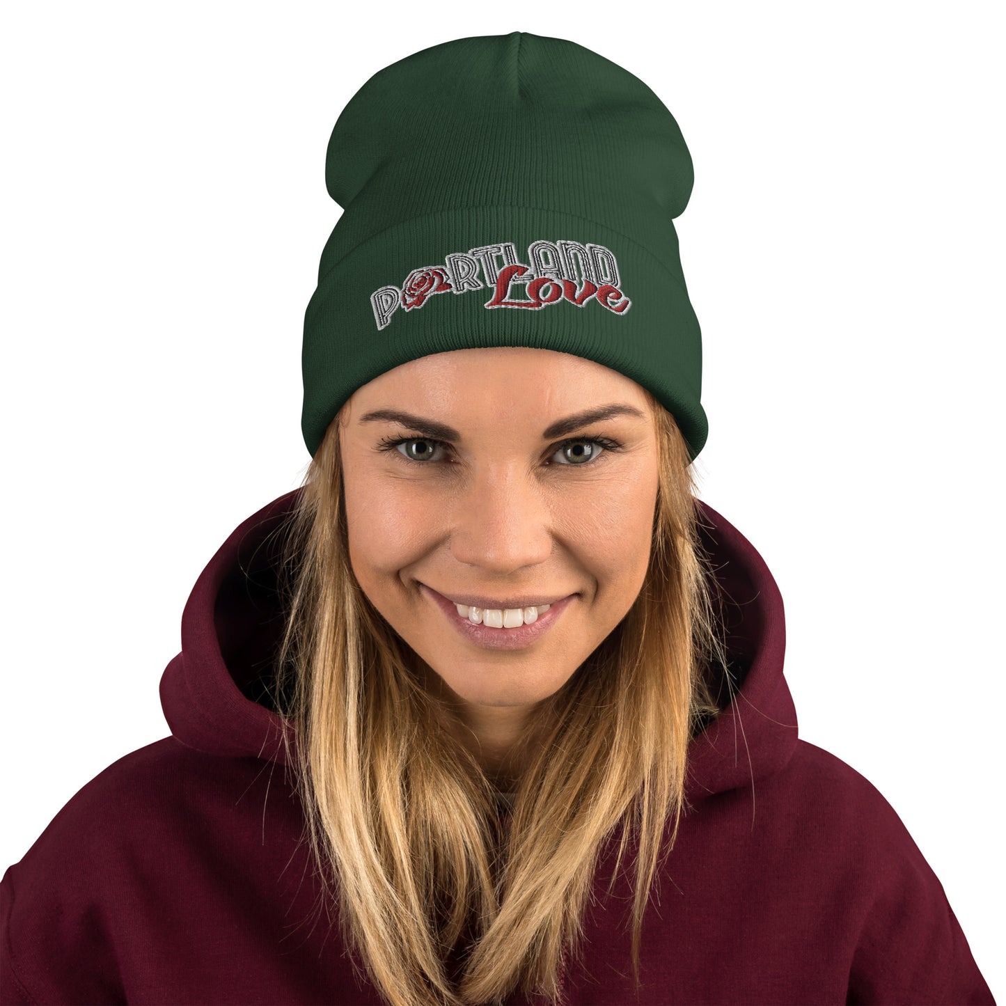 Original Portland Love Embroidered Beanie image 9
