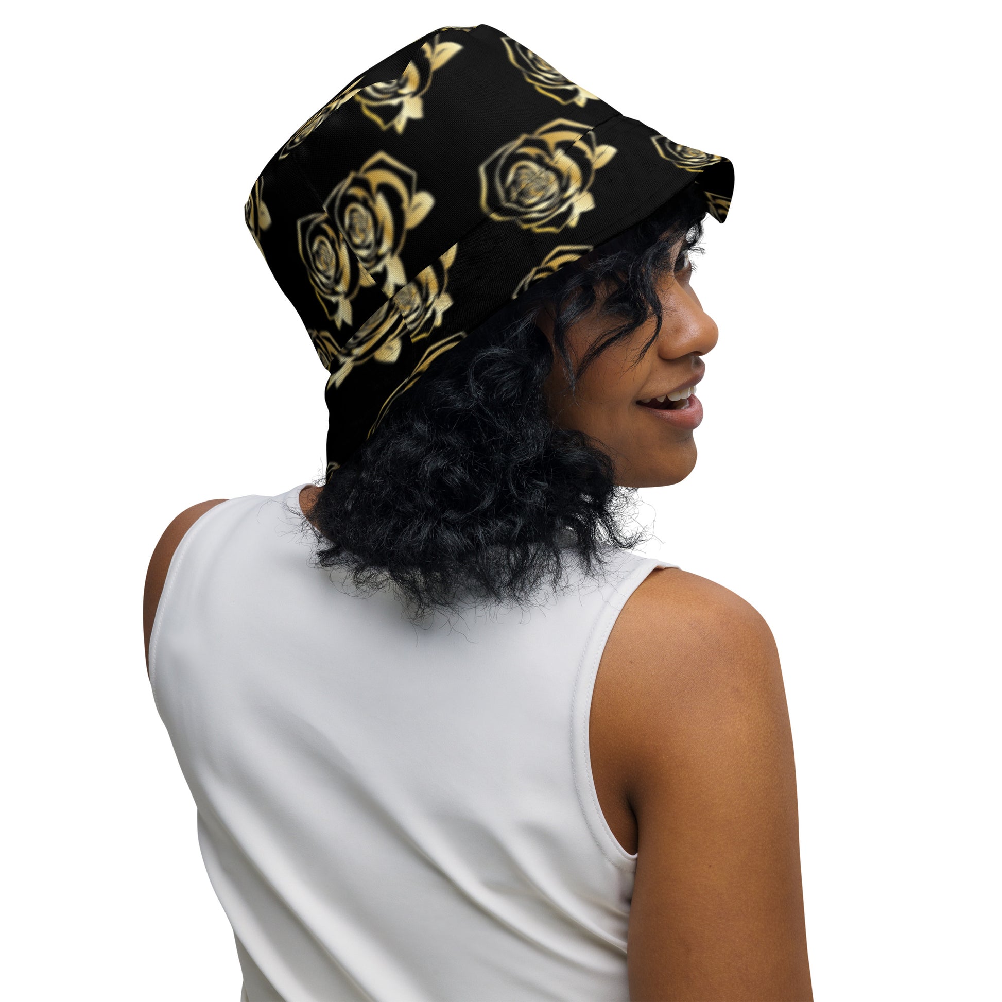Gold Rose Reversible Bucket Hat image 3
