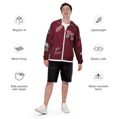 Portland Love Burgundy Logo Men’s Windbreaker image 7