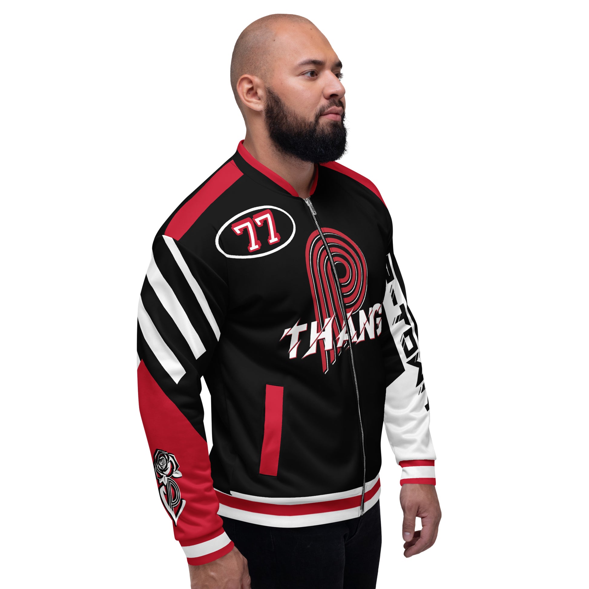 The "P" Unisex Bomber Jacket  image 3