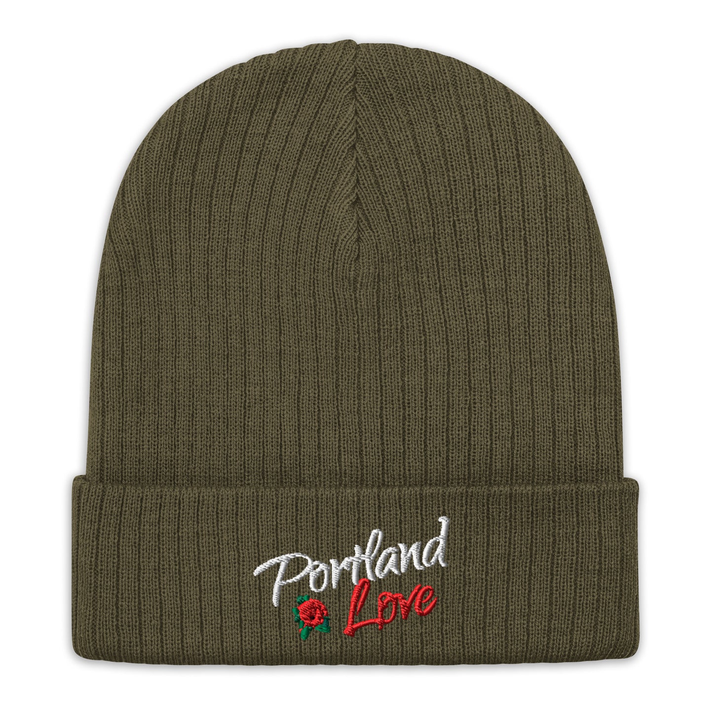 Portland Love Rose Ribbed Knit Beanie image 7