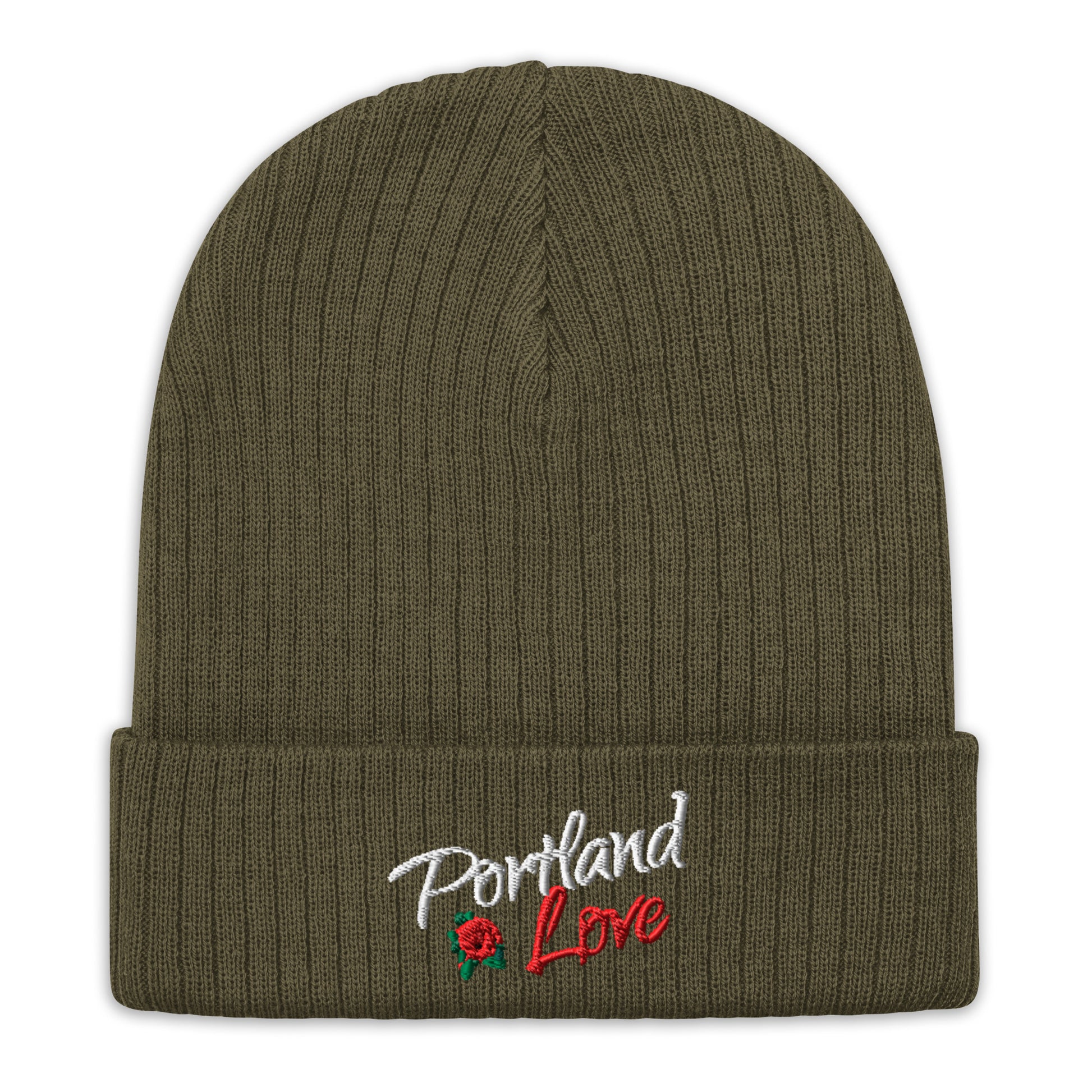 Portland Love Rose Ribbed Knit Beanie image 7
