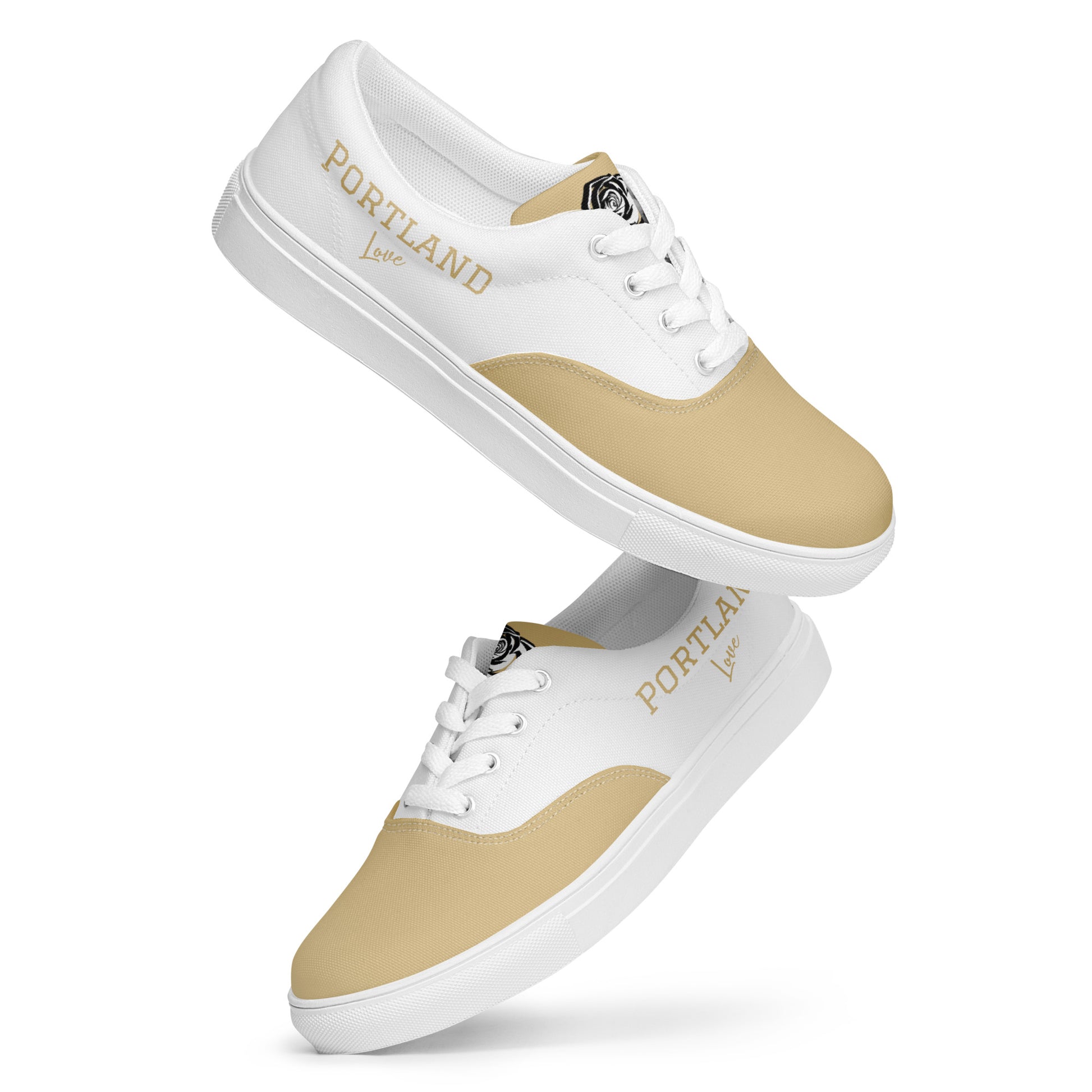Block Style Men’s Tan Lace-up Canvas Shoes image 0