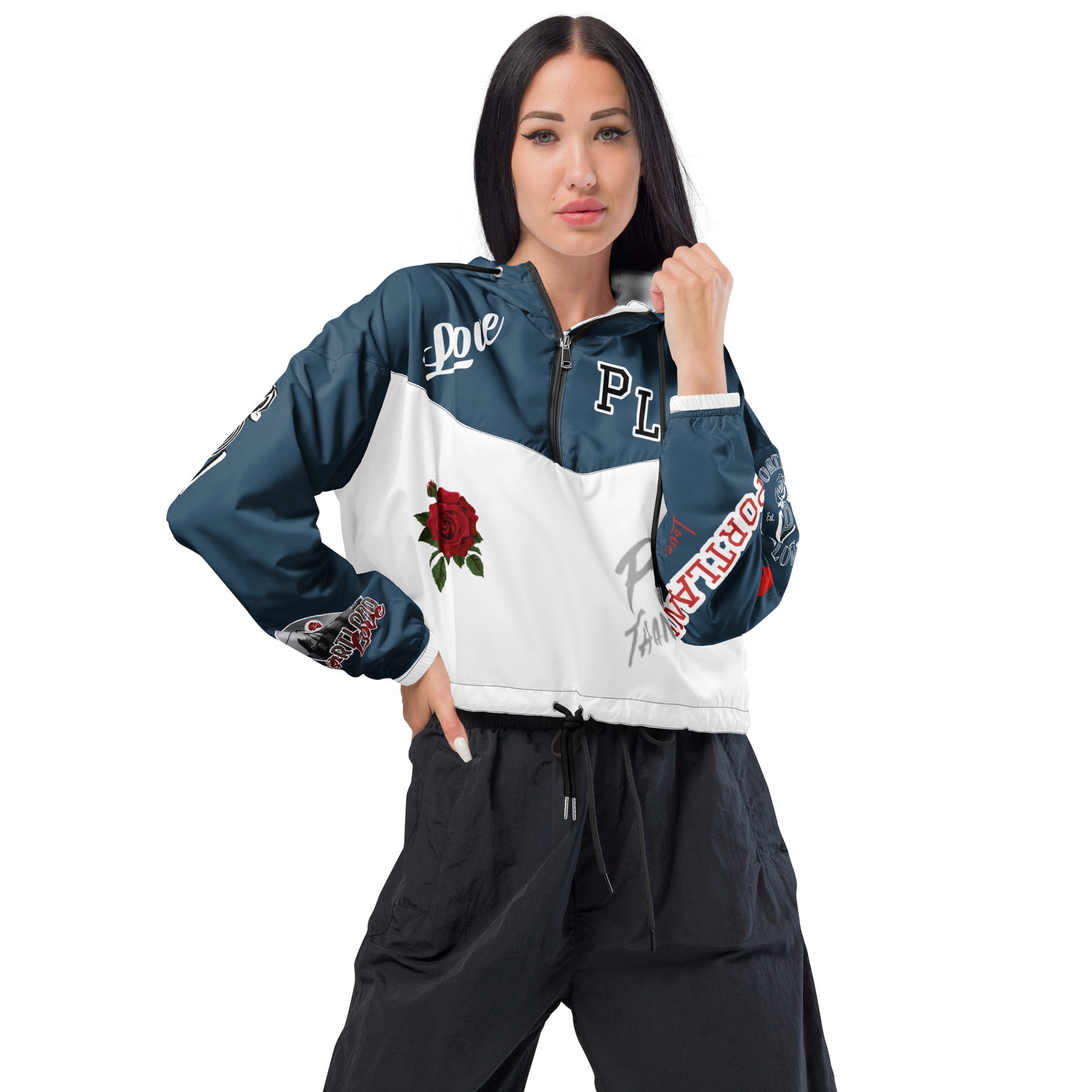 Portland Love Logos Arapawa Women’s Cropped Arapawa Windbreaker image 4