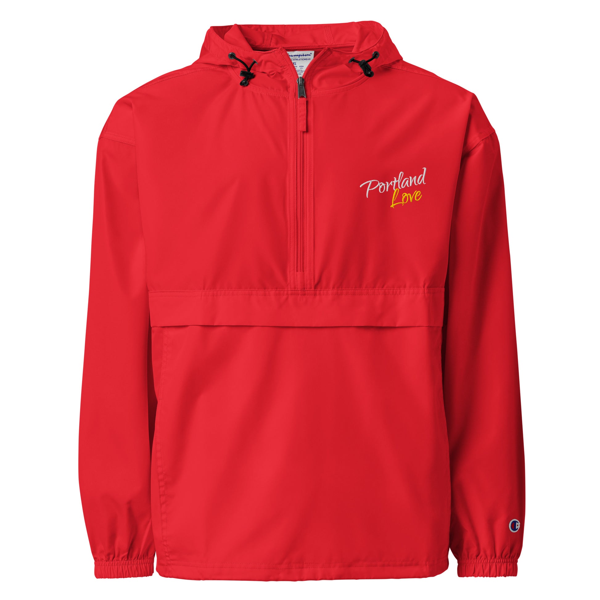 Portland Love (Yellow) Embroidered Champion Packable Jacket image 4