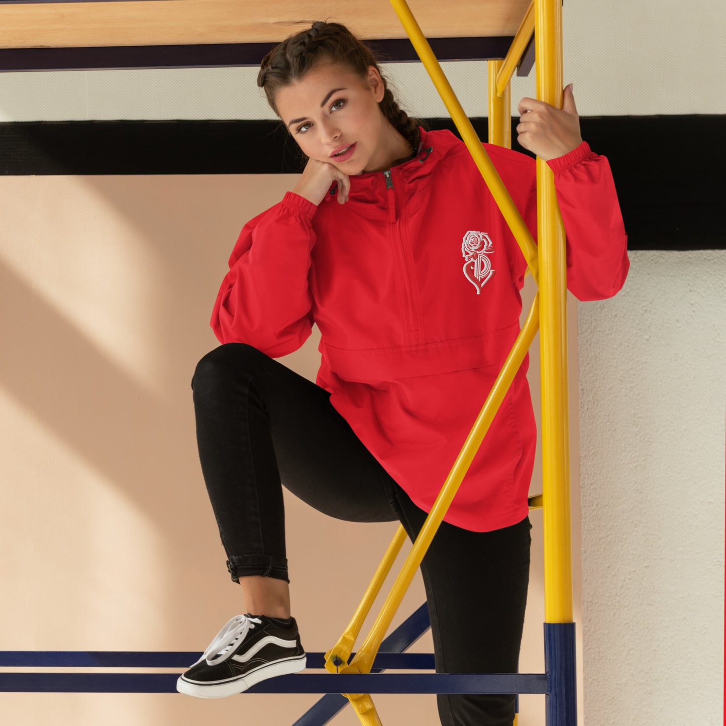 PL Rose Embroidered Champion Packable Jacket image 0