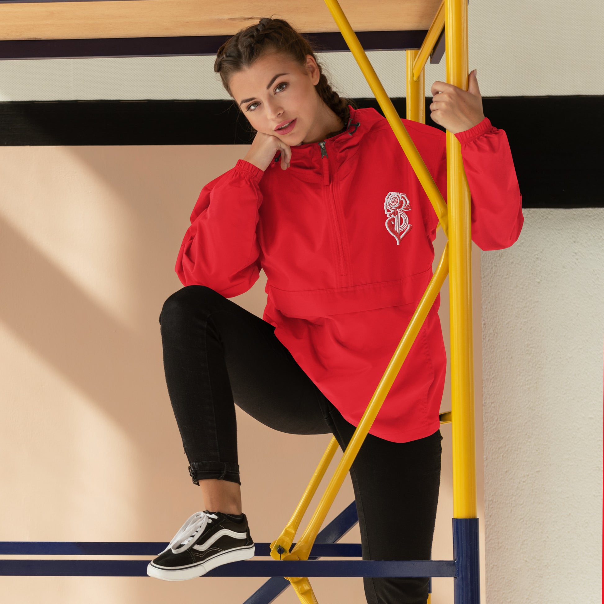 PL Rose Embroidered Champion Packable Jacket image 0