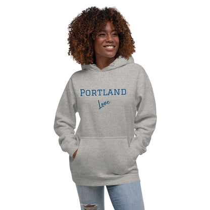 Block Style Royal/White Embroidered Unisex Hoodie image 36