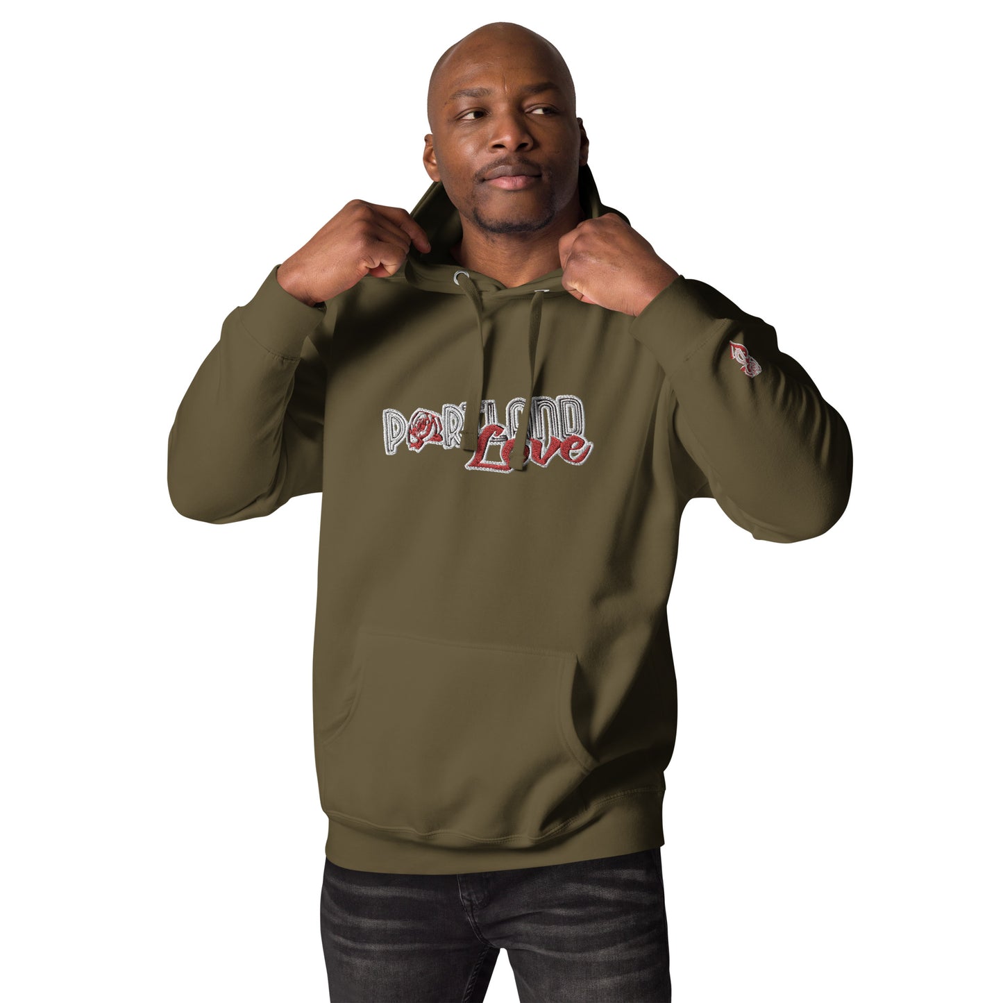 Original Portland Love Embroidered Unisex Hoodie image 14