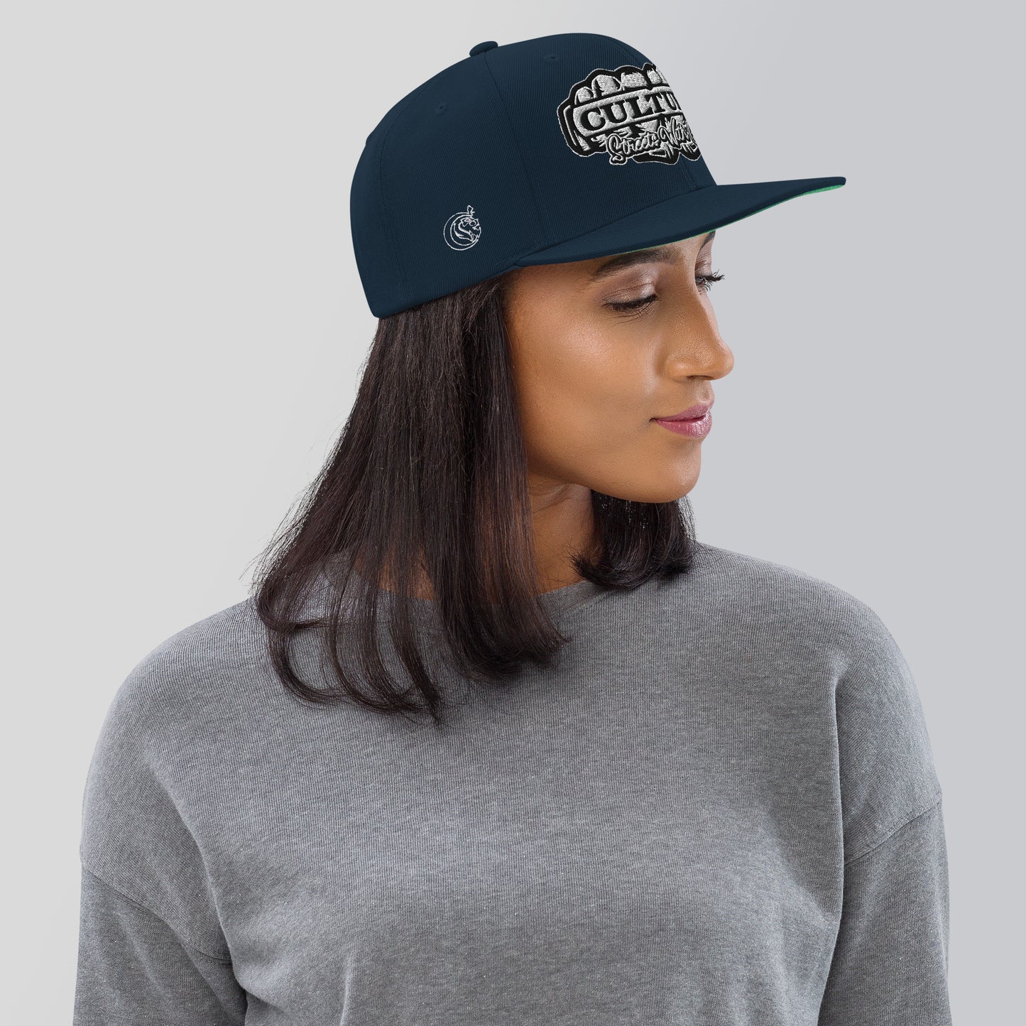 Culture Street Silver Snapback Hat image 3