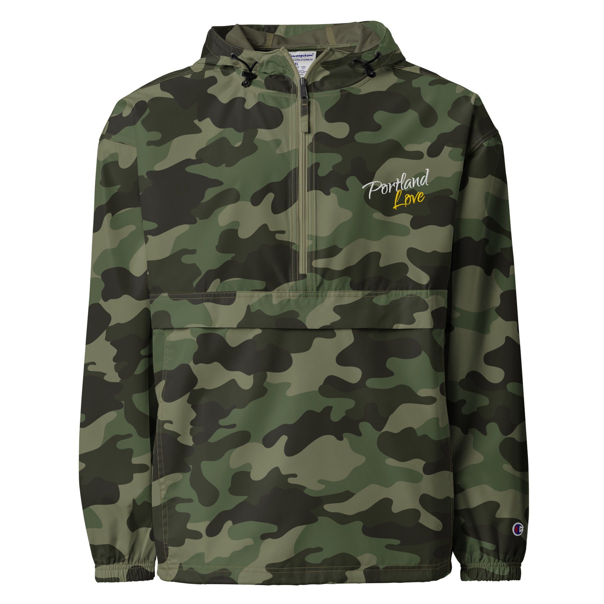Portland Love (Yellow) Embroidered Champion Packable Jacket image 6