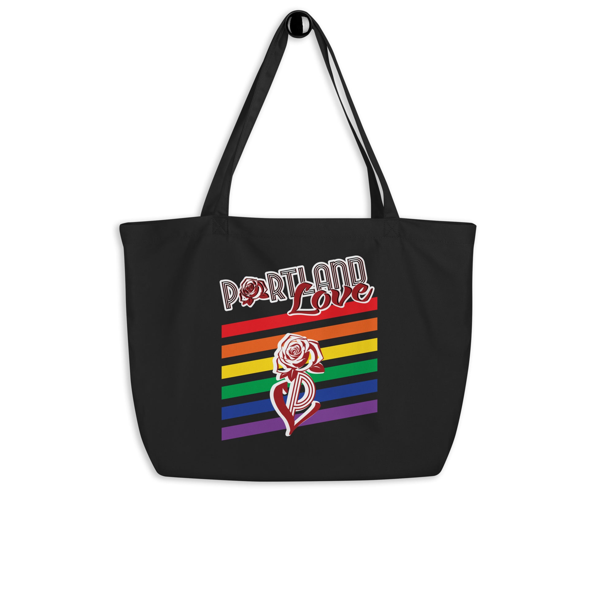 Portland Love Rainbow Large Organic Tote Bag image 1