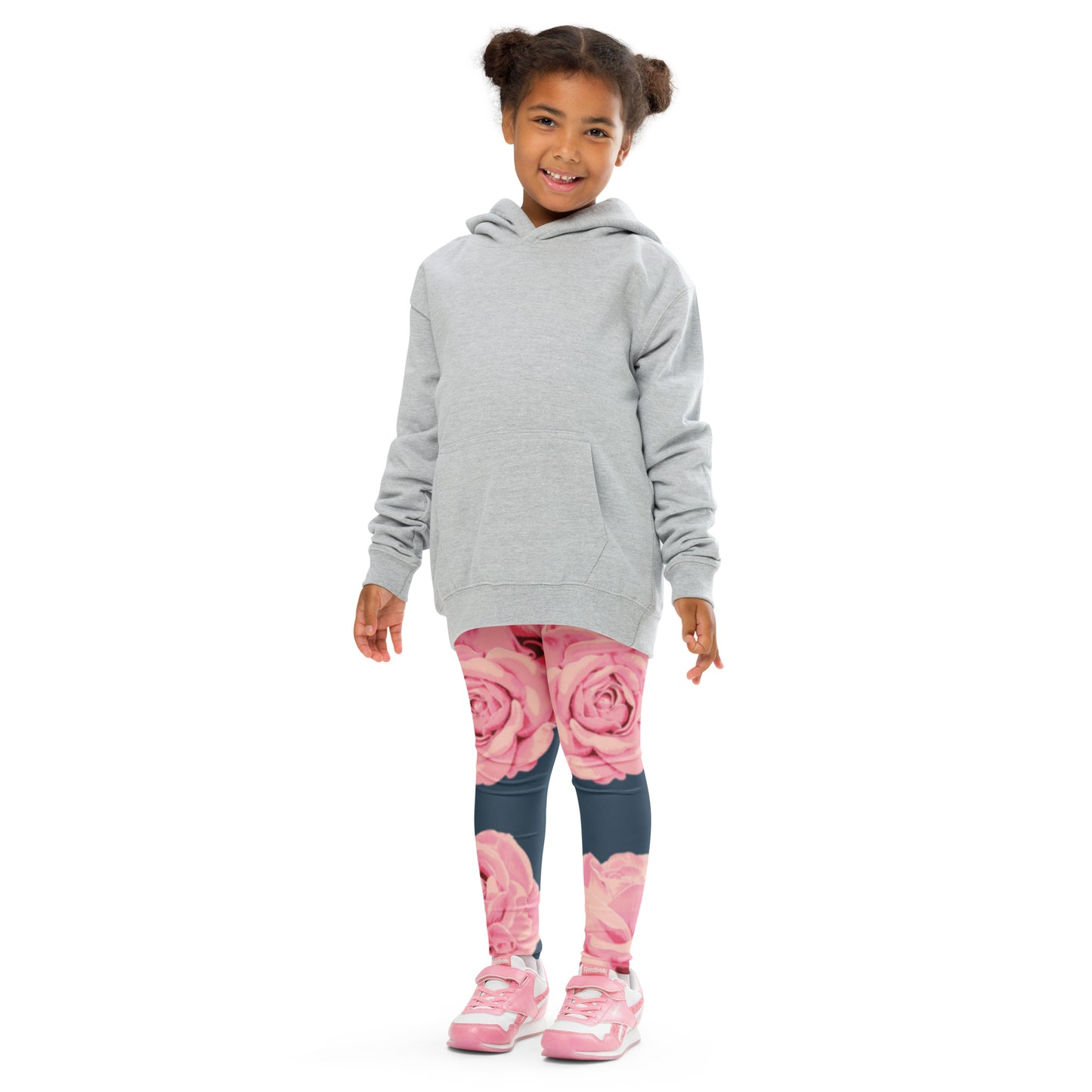 Aria Rose Flower Kid's Leggings image 4