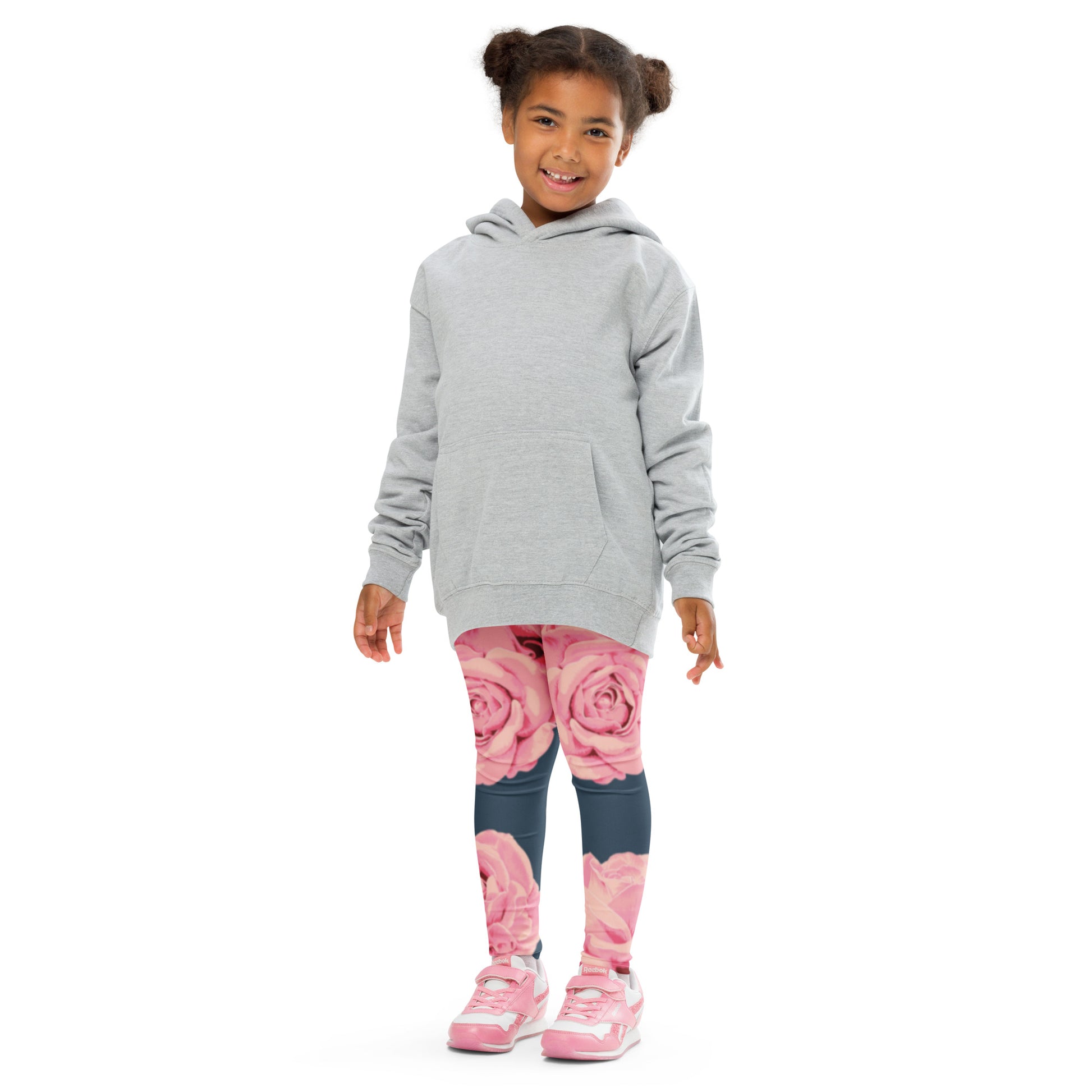 Aria Rose Flower Kid's Leggings image 4