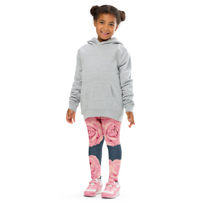 Aria Rose Flower Kid's Leggings image 4