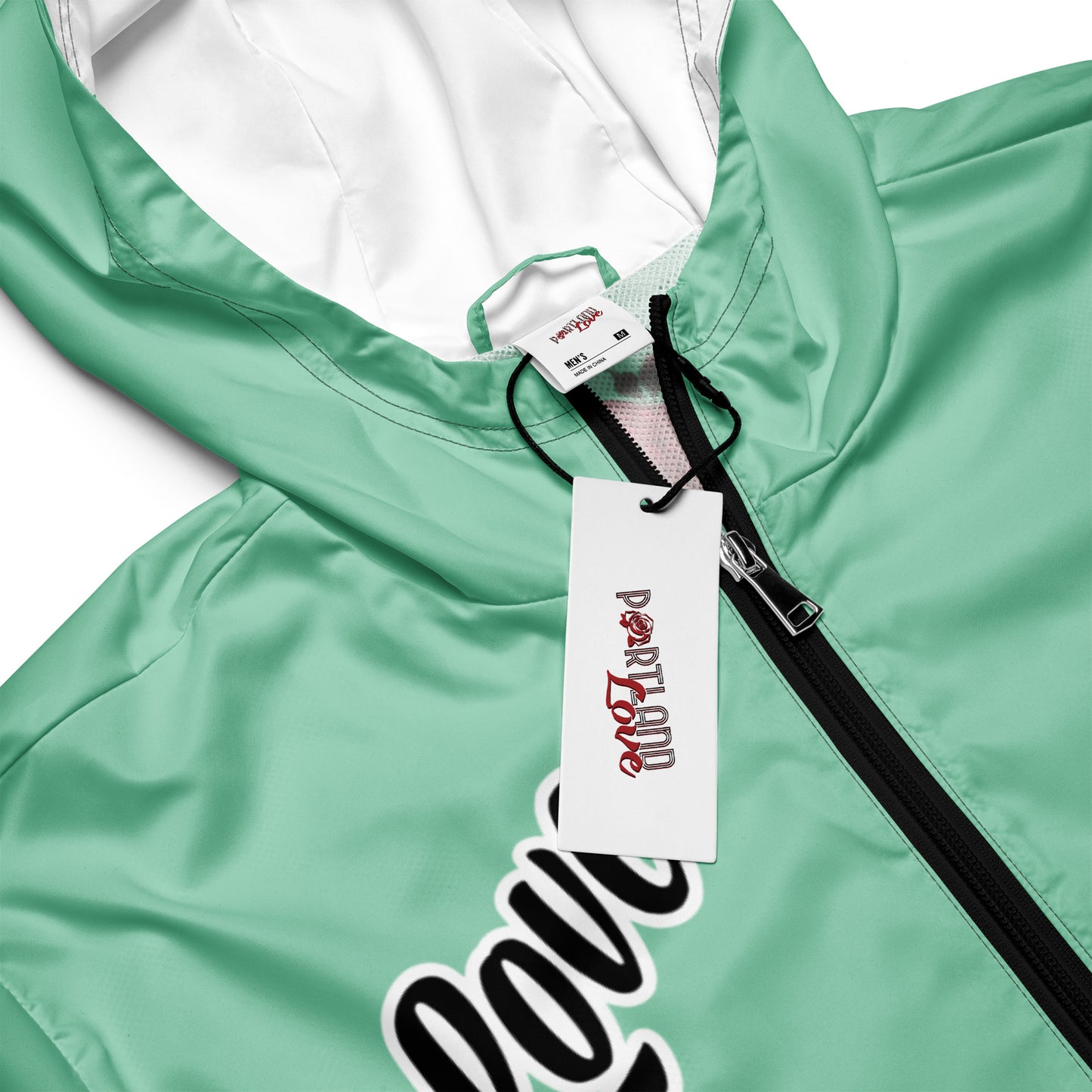 Portland Love Logos Vista Blue Men’s Windbreaker image 4