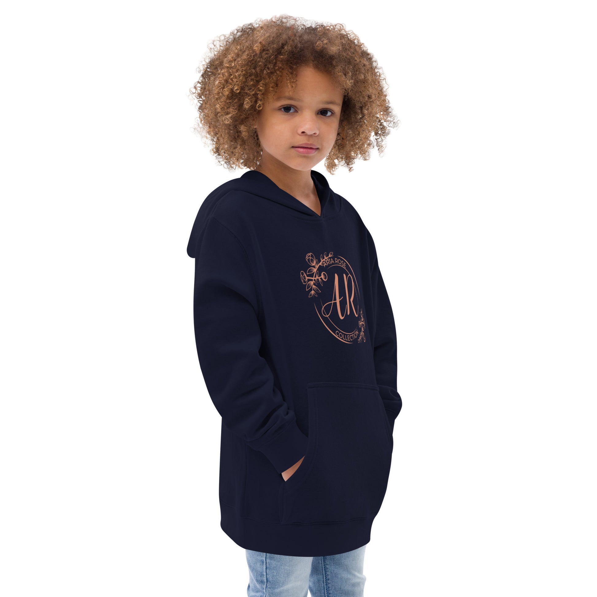 Aria Rose Gold Kids Fleece Hoodie image 7