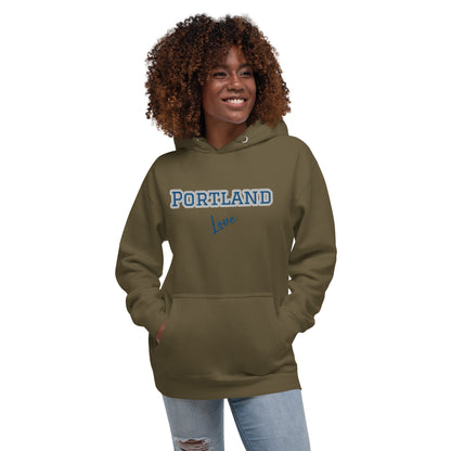 Block Style Royal/White Embroidered Unisex Hoodie image 28