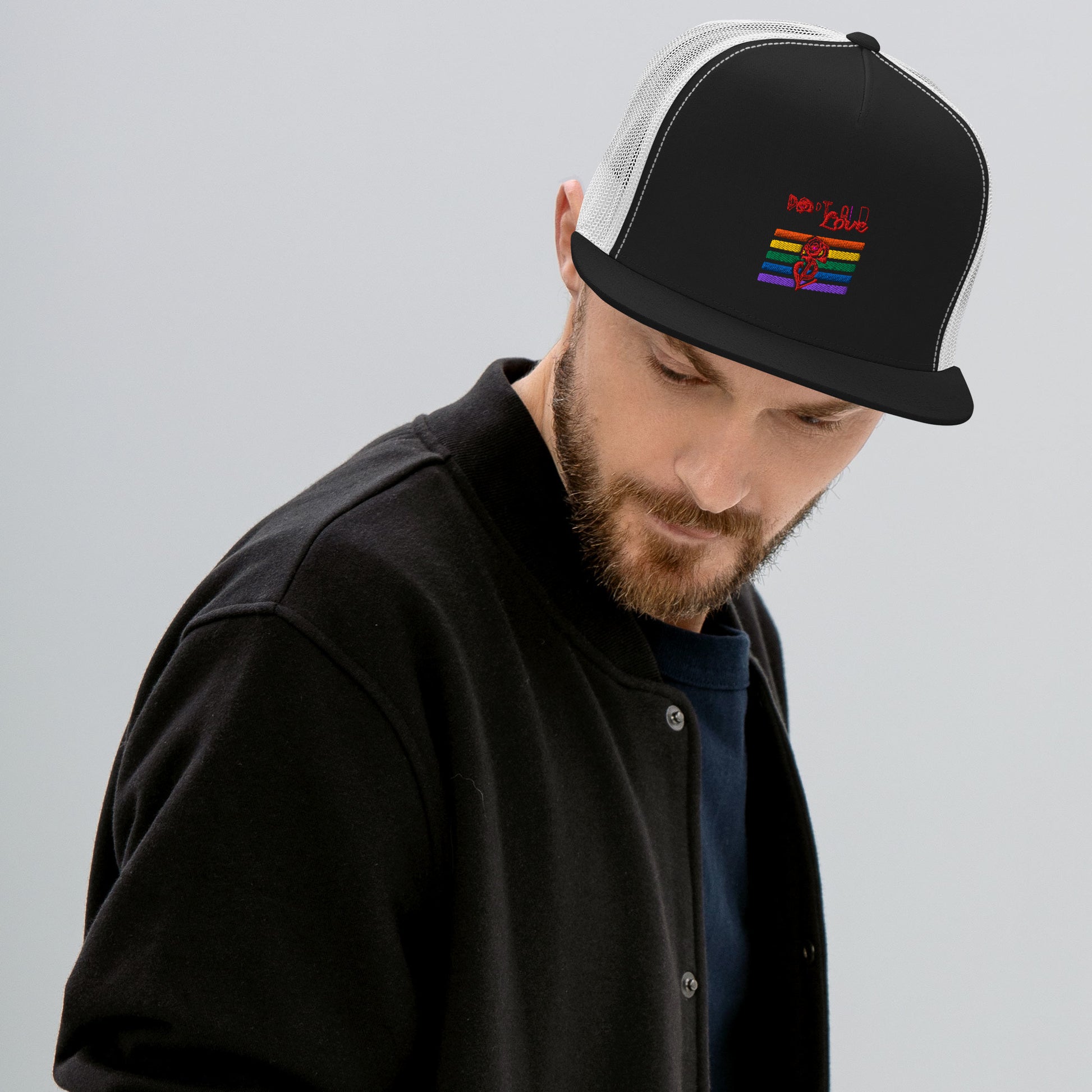 Portland Love Rainbow Trucker Cap image 0