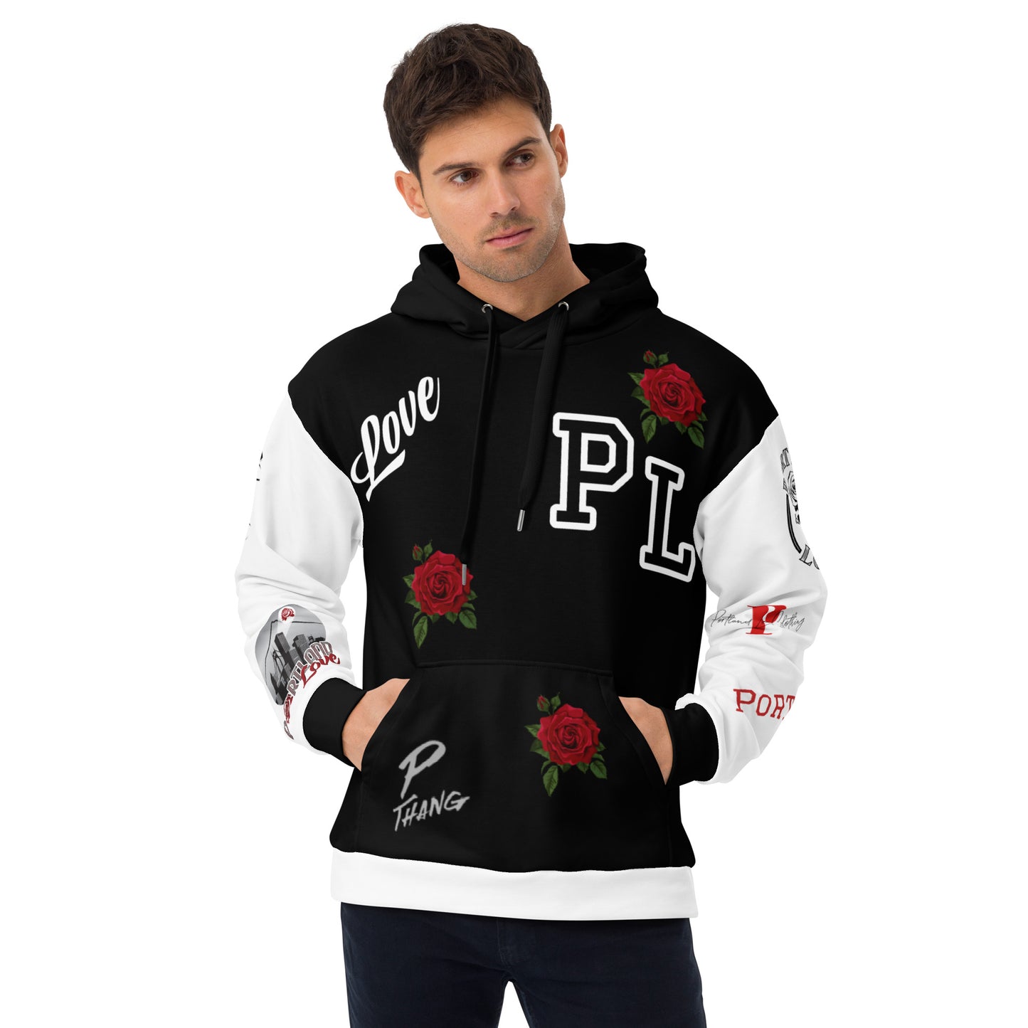 Portland Love Logo Print Unisex Hoodie image 0