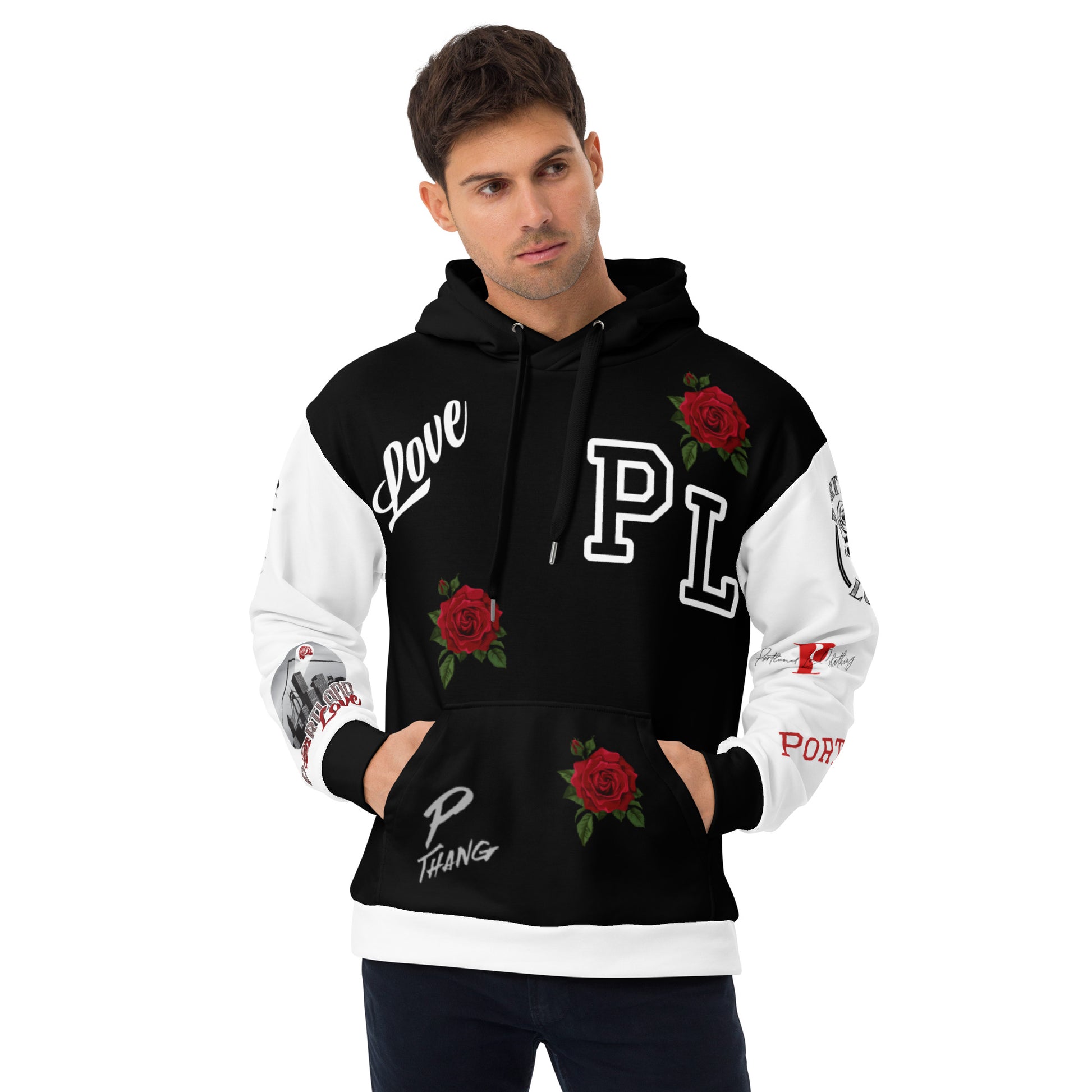 Portland Love Logo Print Unisex Hoodie image 0