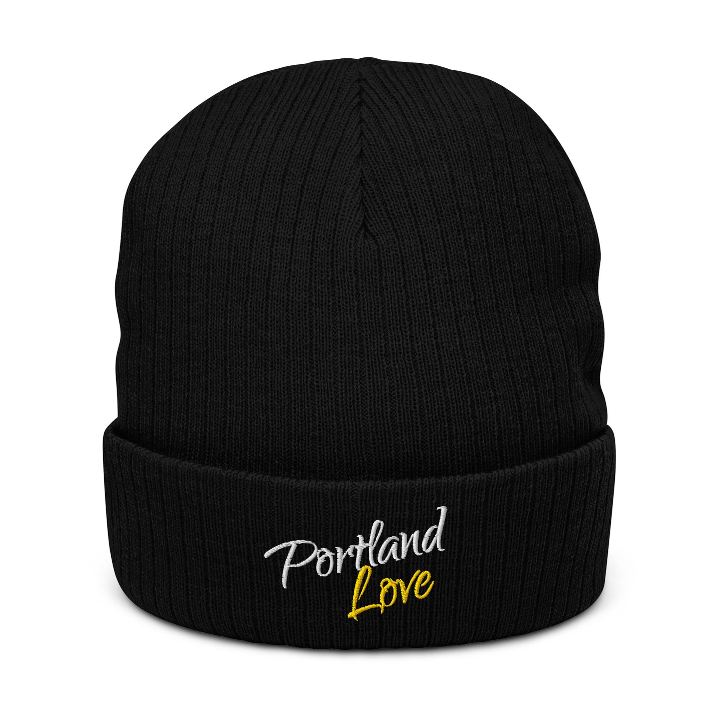 Portland Love (Yellow) Ribbed Knit Beanie image 8