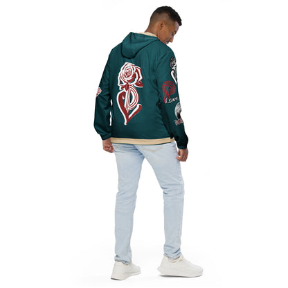Portland Love Sherpa Blue Logo Men’s Windbreaker image 12