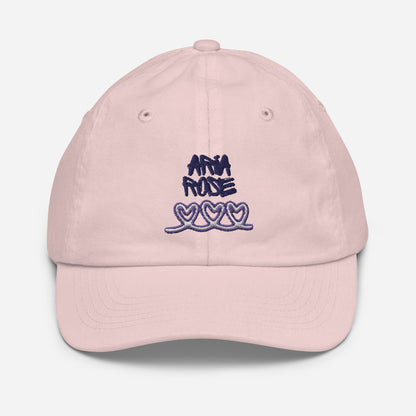 Aria Rose Purple Heart Youth Baseball Cap image 5