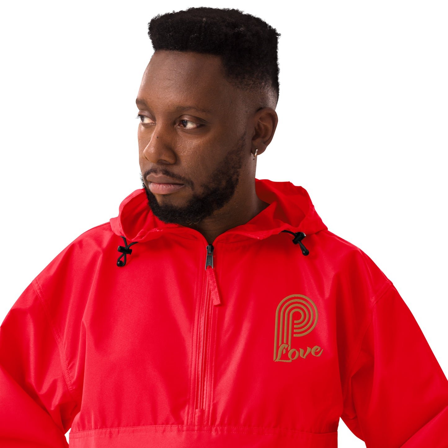 P-Love (Gold) Embroidered Champion Packable Jacket image 5