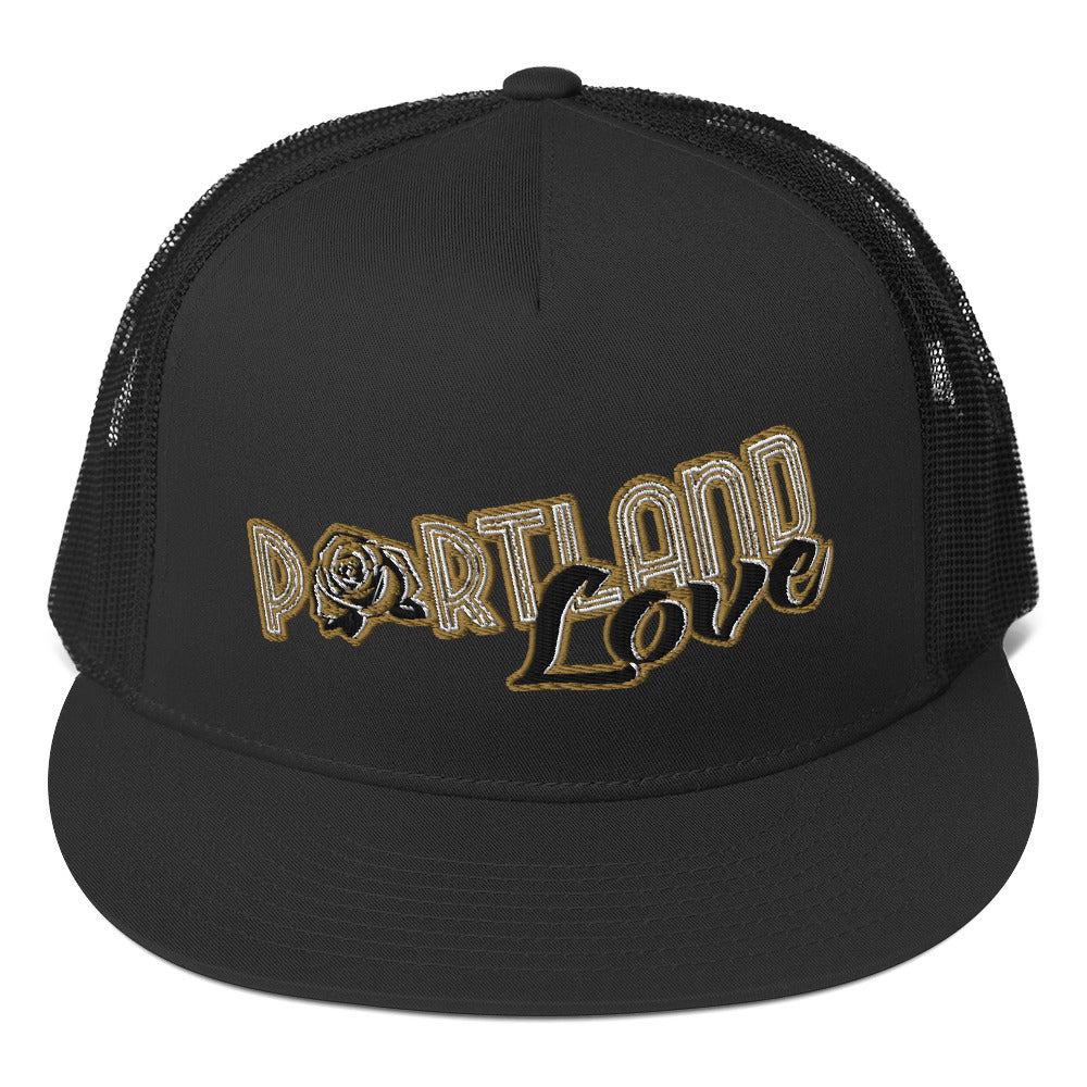Original Portland Love Gold Trucker Cap image 6