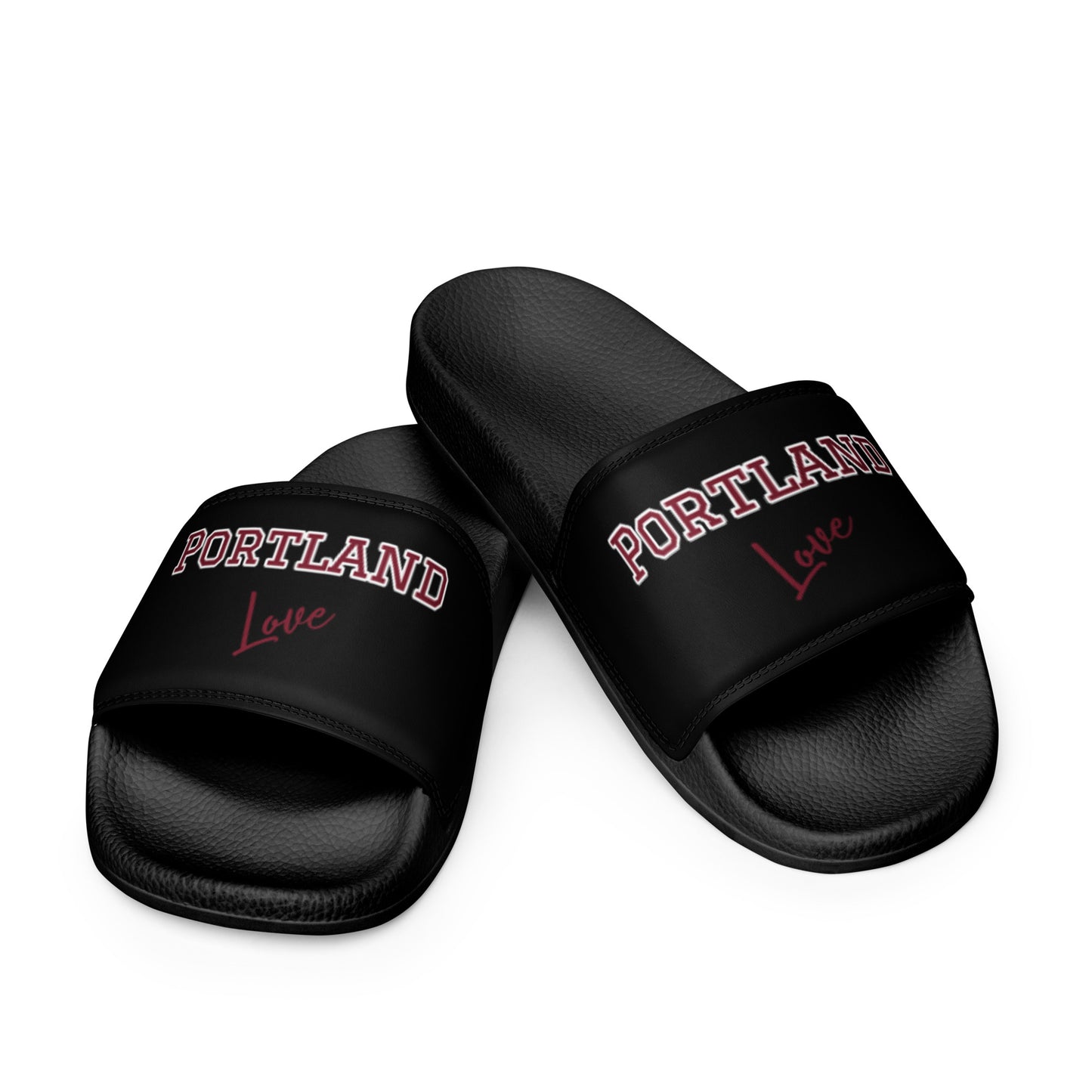 Block Style Burgundy Men’s Slides Inverted image 2