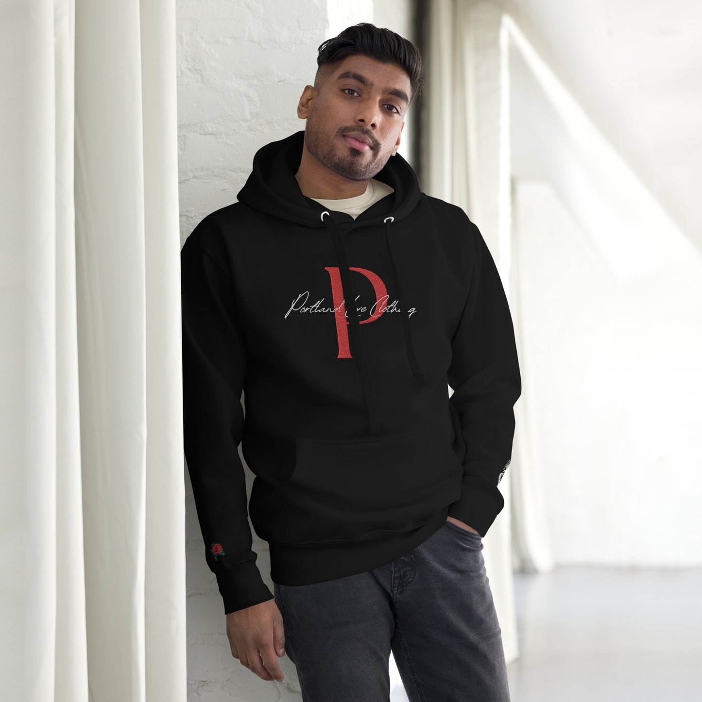 Portland Love "P" Embroidered Unisex Hoodie image 3