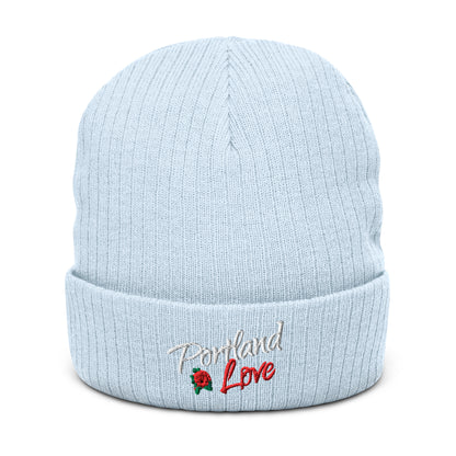 Portland Love Rose Ribbed Knit Beanie image 13