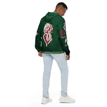 Portland Love Forest Green Logo Men’s Windbreaker image 12