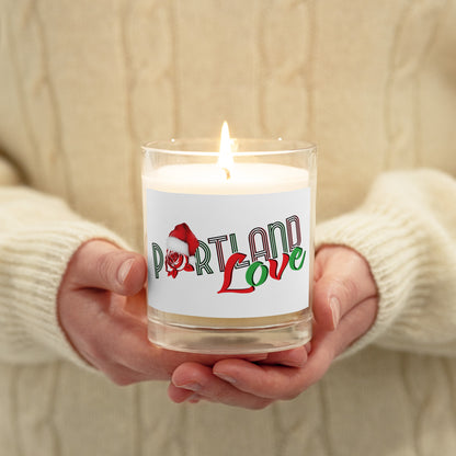 Portland Love Christmas Glass Jar Soy Wax Candle image 0