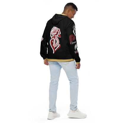 Black and Gold Logo Men’s Windbreaker image 14