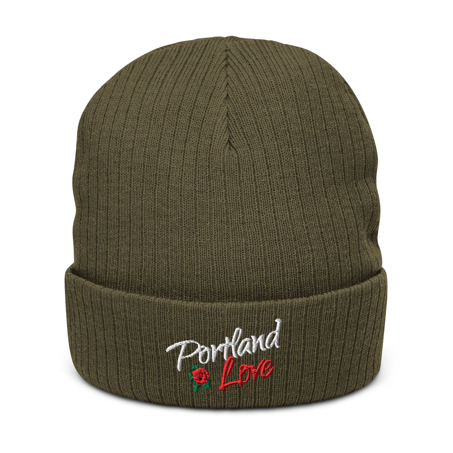 Portland Love Rose Ribbed Knit Beanie image 10