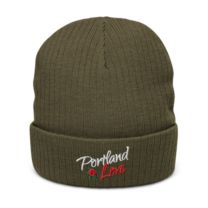 Portland Love Rose Ribbed Knit Beanie image 10
