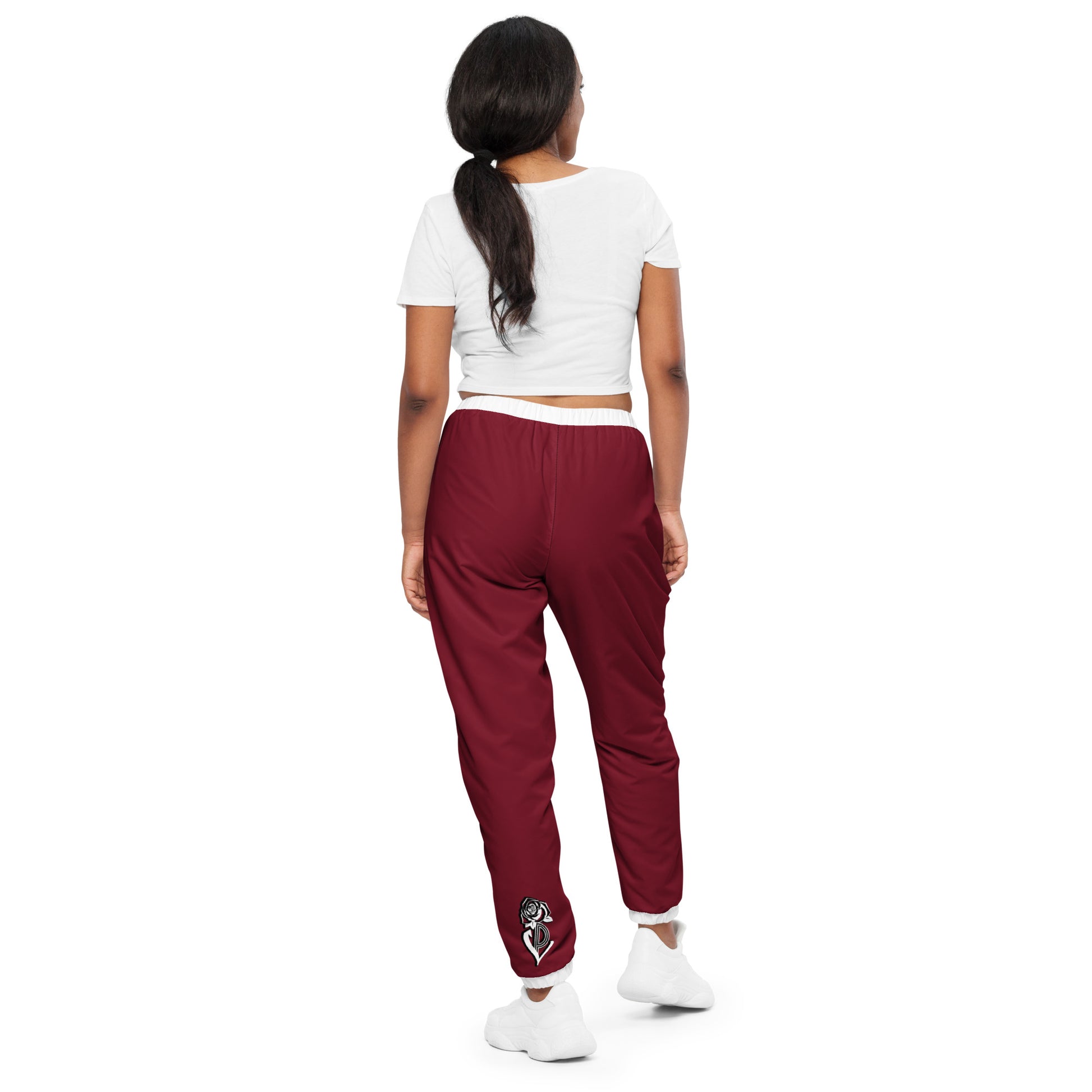 Portland Love Burgundy Logos Unisex Track Pants image 5
