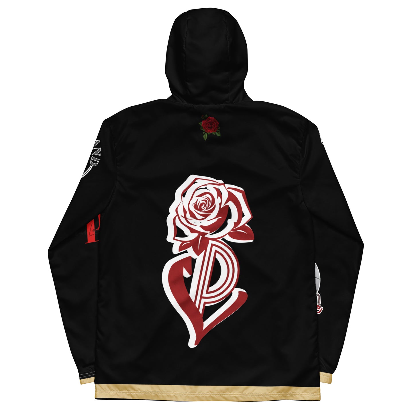 Black and Gold Logo Men’s Windbreaker image 8