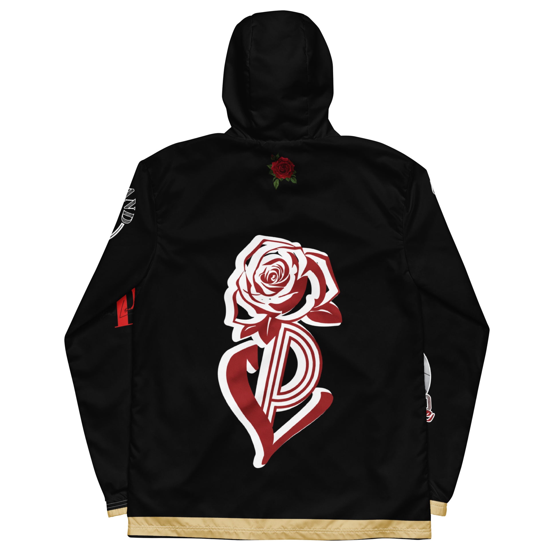 Black and Gold Logo Men’s Windbreaker image 8