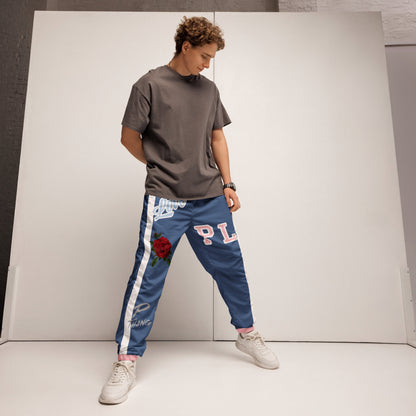 Portland Love Logos Kashmire Blue and Pink Unisex Track Pants image 4