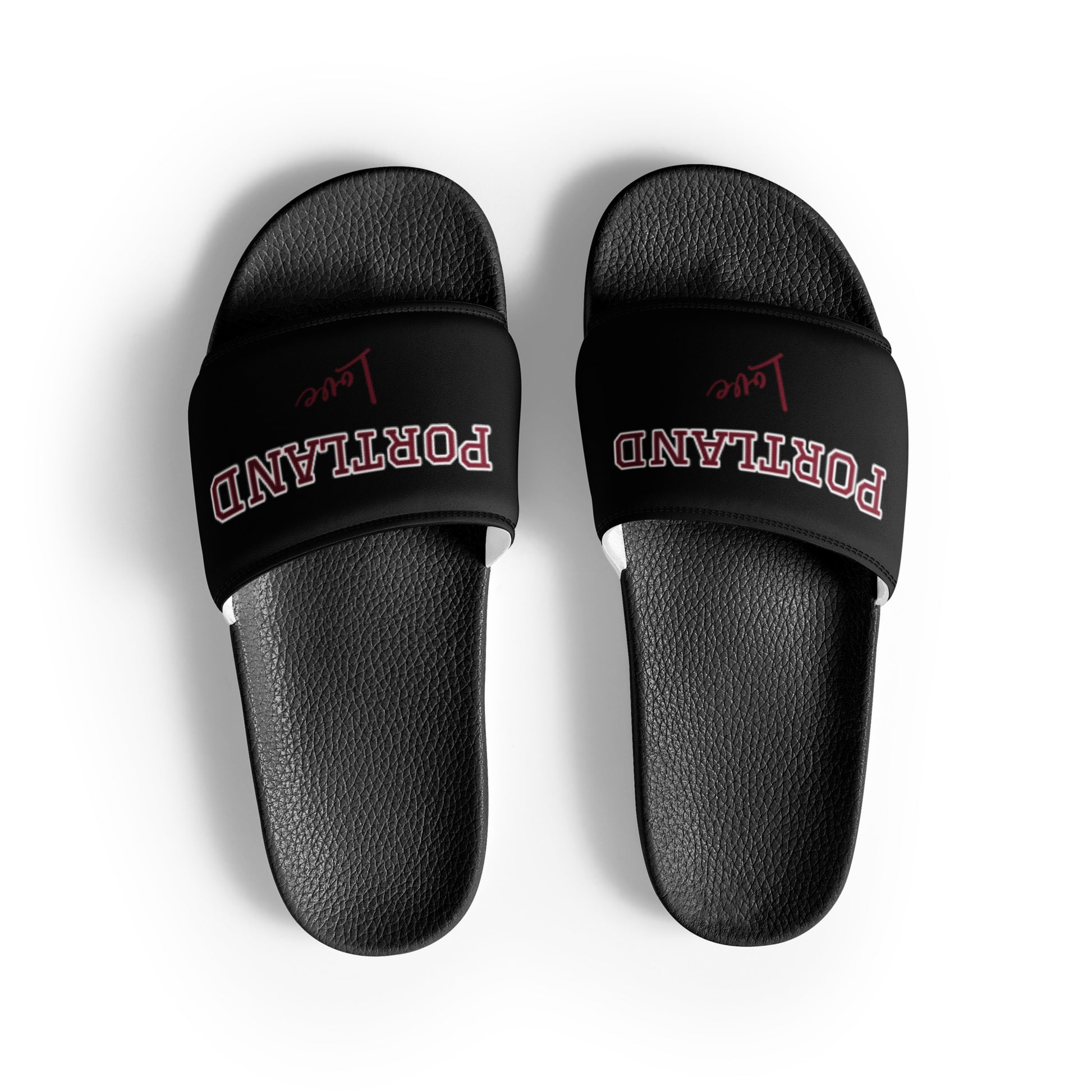 Block Style Burgundy Men’s Slides Inverted image 5