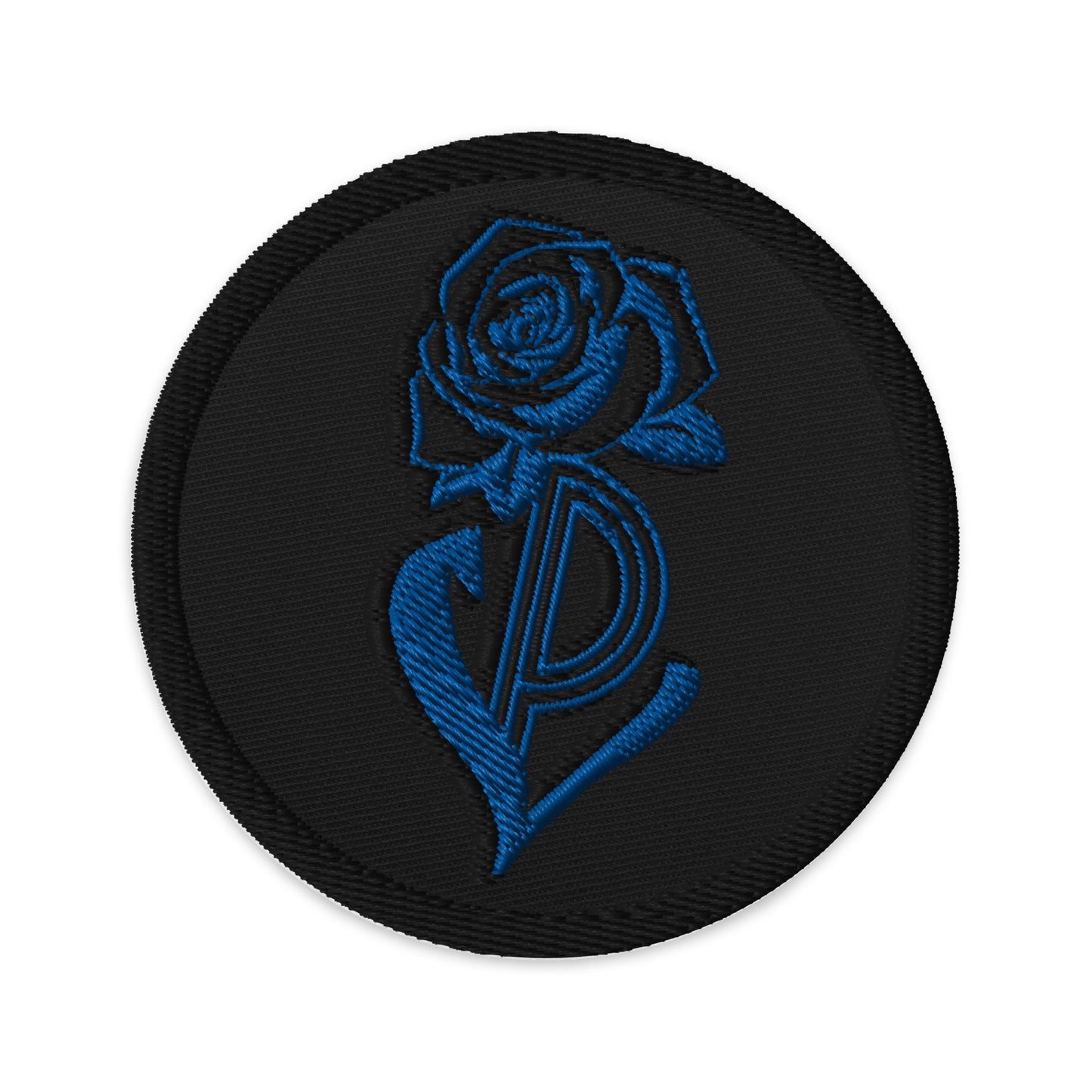 PL Rose Royal/Black Embroidered Patch image 0