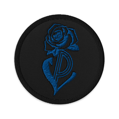PL Rose Royal/Black Embroidered Patch image 0