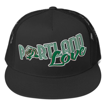 Original Portland Love Green Trucker Cap image 1